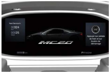 Maserati MC20 (2020) - Messages Pop up lorsque le dispositif d'allumage est sur ON (Activé) - 1