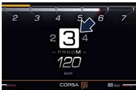 Maserati MC20 (2020) - Statut de transmission sur l'écran du tableau de bord - 2