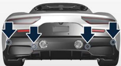 Maserati MC20 (2020) - Capteurs d'aide au stationnement - 1