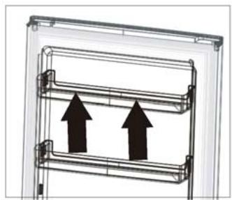 CALIFORNIA CRF242P1W11 - Positionnement des balconnets de porte - 1
