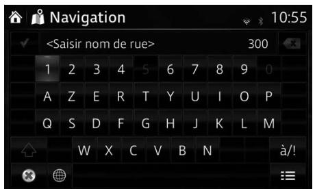 MAZDA 6 - Système de navigation - Saisir le milieu d'une rue comme destination - 1