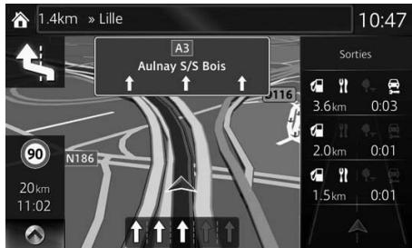 MAZDA 6 - Système de navigation - Renseignements sur les voies et les panneaux de signalisation - 1