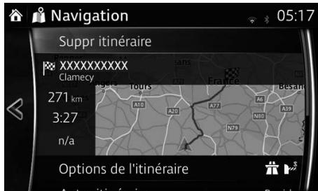 MAZDA 6 - Système de navigation - Vérifier des itinéaires alternatifs au moment de la planification de l'itinéaire - 1