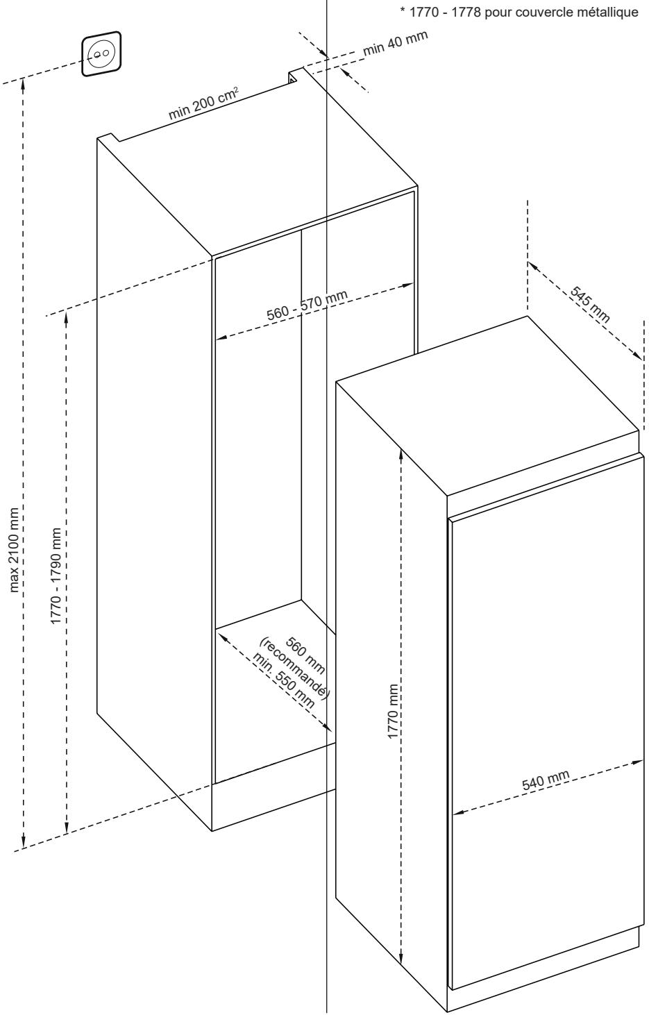 AIRLUX ARI290TU - Compartiment des aliments frais - 1