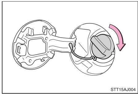 Scion IQ (2012) - Fermeture du bouchon de réservoir de carburant - 1