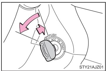 Scion IQ (2012) - Passage de la clé de contact de la position ACC à LOCK - 1
