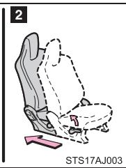 Scion IQ (2012) - Installation du siège de sécurité infant sur le siège passager avant - 2