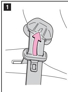 Scion IQ (2012) - Rangement des ceintures de sécurité (siège arrêté) - 1