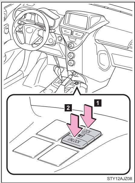 Scion IQ (2012) - Bouton de verrouillage centralisé des portes - 2