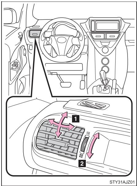 Scion IQ (2012) - Aérateurs centraux - 2