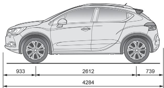 DS Automobiles DS4 (2015-2018) - Dimensions (en mm) - 6