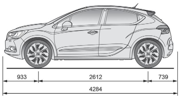DS Automobiles DS4 (2015-2018) - Dimensions (en mm) - 5
