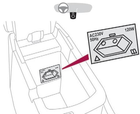 DS Automobiles DS4 (2015-2018) - Prise 230 V / 50 Hz - 1