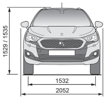 DS Automobiles DS4 (2015-2018) - Dimensions (en mm) - 3