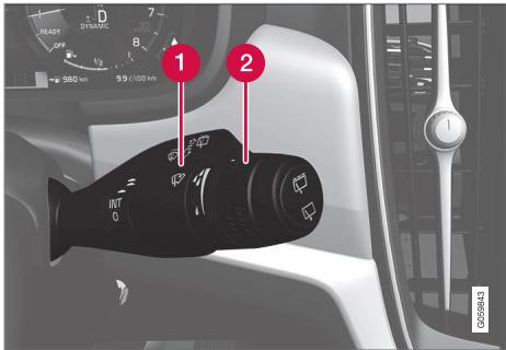 VOLVO V60 2 - Utiliser le capteur de pluie - 1