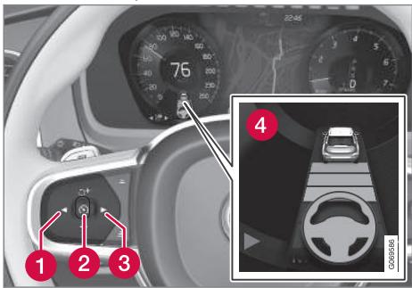 VOLVO V60 2 - Désactiver le Pilot Assist\*80 - 1