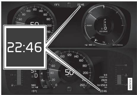 VOLVO V60 2 - Date et heure - 1