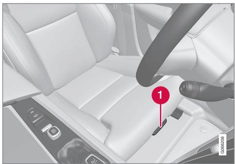 VOLVO V60 2 - Ajuster\* la position du coussin d'assise du siège avant dans la longueur - 2