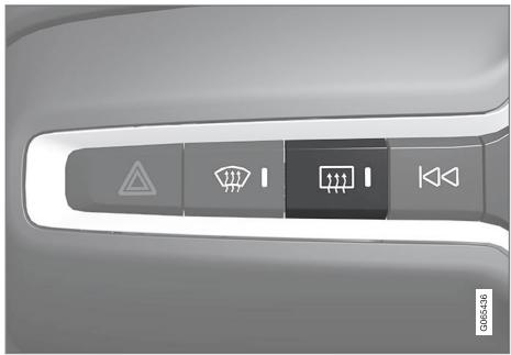 VOLVO V60 2 - Activer et désactiver la lunette arrière et les rétroviseurs extérieurs chauffants depuis la console centrale - 1