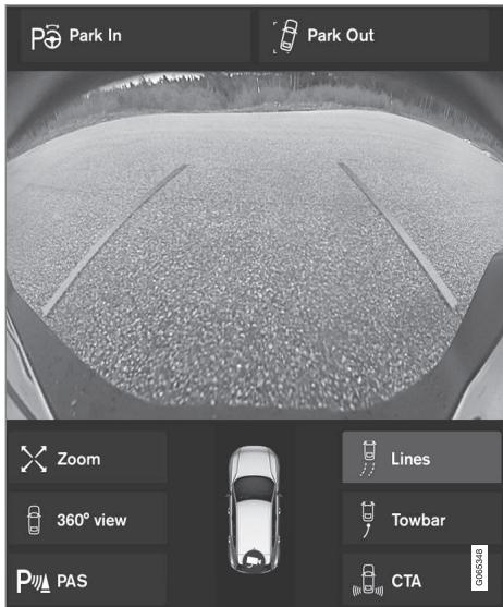 VOLVO V60 2 - Lignes d'assistance pour caméra d'aide au stationnement\* - 1