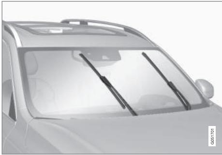 VOLVO V60 2 - Placer les balais d'essuie-glace en position d'entretien - 1