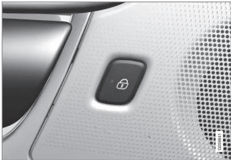 VOLVO V60 2 - Verrouiller avec le bouton de la porte arrière\* - 1