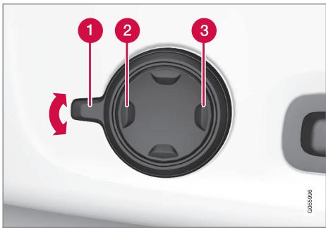 VOLVO V60 2 - Ajuster\* la position du coussin d'assise du siège avant dans la longueur - 1