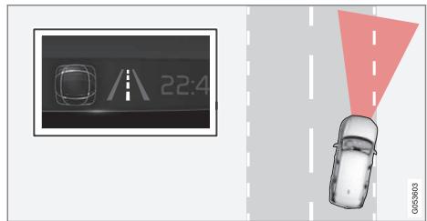 VOLVO V60 2 - Affichage pour l'assistance de sortie de voie - 4