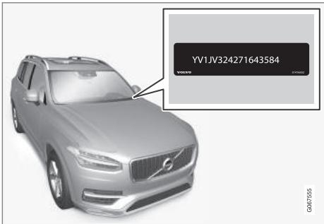 VOLVO V60 2 - Afficher le numéro d'identification de la voiture - 1