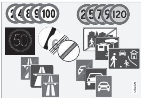 VOLVO V60 2 - Informations sur la signalisation routière\* - 1
