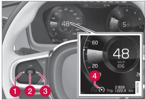 VOLVO V60 2 - Désactiver le régulateur de vitesse - 1