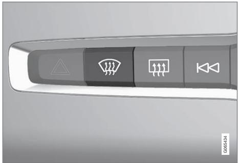 VOLVO V60 2 - Activer et désactiver le dégivrage maximal depuis la console centrale - 1