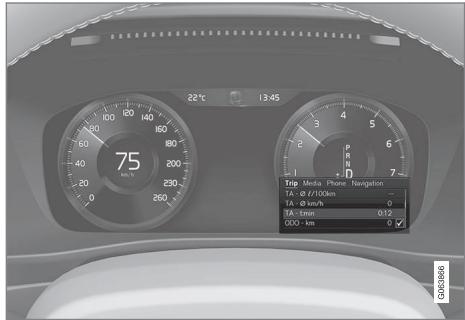 VOLVO V60 2 - Menu d'applications à l'écran conducteur - 1