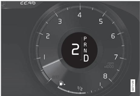 VOLVO V60 2 - Activation des palettes au volant en position D - 1