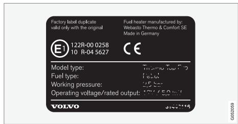 VOLVO V60 2 - Désignations de type - 5