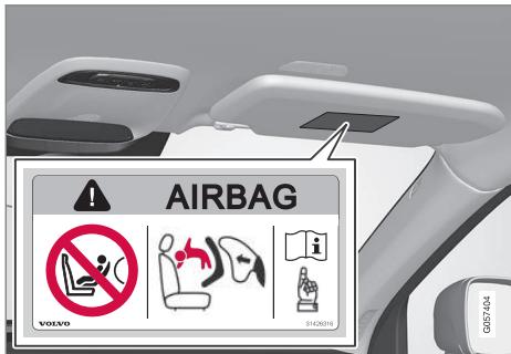 VOLVO V60 2 - Autocollant pour le coussin gonflable passager - 1