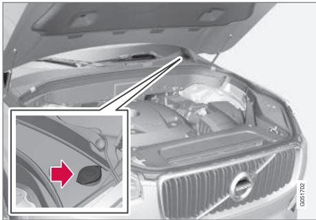VOLVO V60 2 - Remplissage du liquide lave-glace - 1
