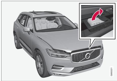 VOLVO V60 2 - Ouvrir et fermer le capot moteur - 2