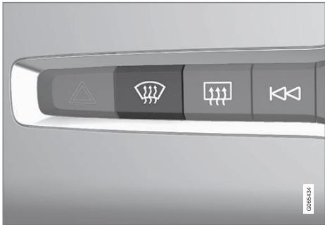 VOLVO V60 2 - Activer et désactiver le chauffage électrique du pare-brise depuis la console centrale - 1