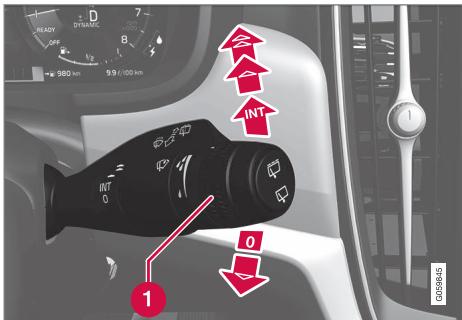 VOLVO V60 2 - Utiliser les essuie-glaces - 1
