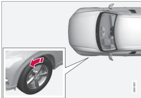 VOLVO V60 2 - Sens de rotation des pneus - 1