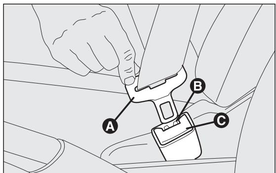 Abarth Punto Evo 3 (2009-2012) - UTILISATION DES CEINTURES DE SÉCURITÉ fig. 106 - 1