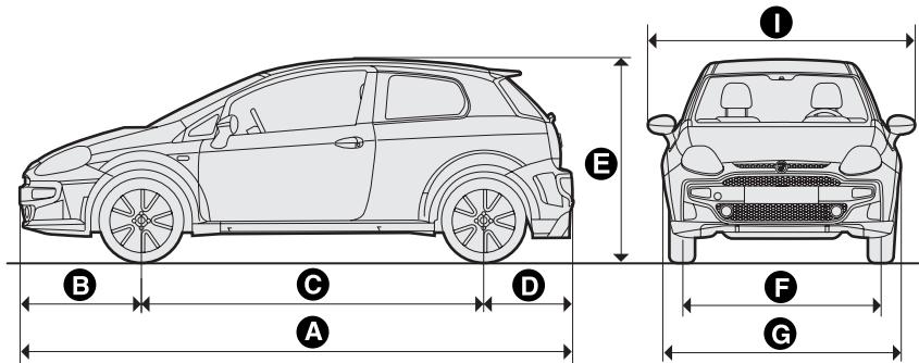 Abarth Punto Evo 3 (2009-2012) - DIMENSIONS - 1