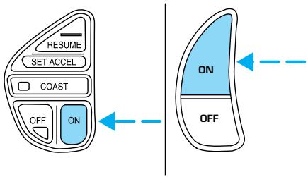 Lincoln Town Car (1998-2003) - Mise en fonction du programmeur de vitesse - 1