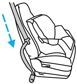 Lincoln Town Car (1998-2003) - Pose d'un siège de sécurité pour infant aux places munies d'une ceinture à baudrier - 2