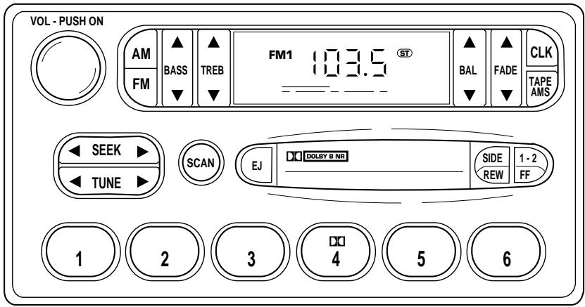 Lincoln Town Car (1998-2003) - Radio AM/FM avec lecteur de cassettes - 1