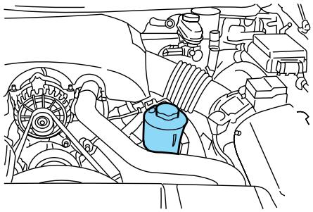 Lincoln Town Car (1998-2003) - VÉRIFICATION ET APPOINT DU LIQUIDE DE DIRECTION ASSISTÉE - 1