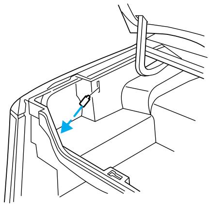 Lincoln Town Car (1998-2003) - Commande manuelle d'ouverture de trappe de carburant - 1