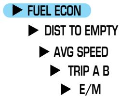 Lincoln Town Car (1998-2003) - Calcul de la consommation moyenne sur autoroute avec l'afficheur multimessage - 1