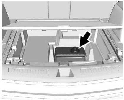 CADILLAC XT5 (2020) - Stockage de la trousse compresseur et joint d'étanchéité de pneu - 1